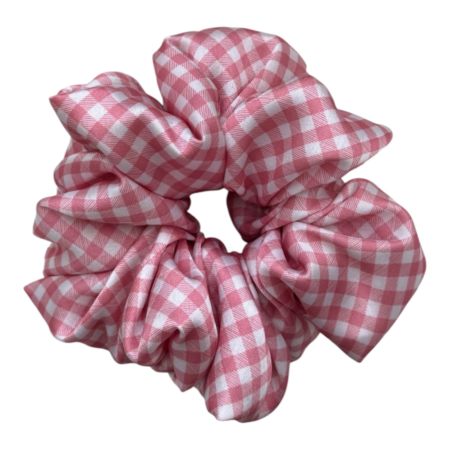 PINK GINGHAM SCRUNCHIE