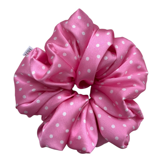 PINK POLKA DOT SCRUNCHIE